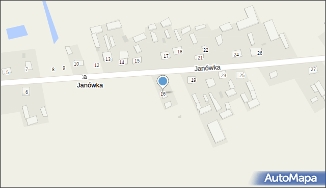 Janówka, Janówka, 16, mapa Janówka