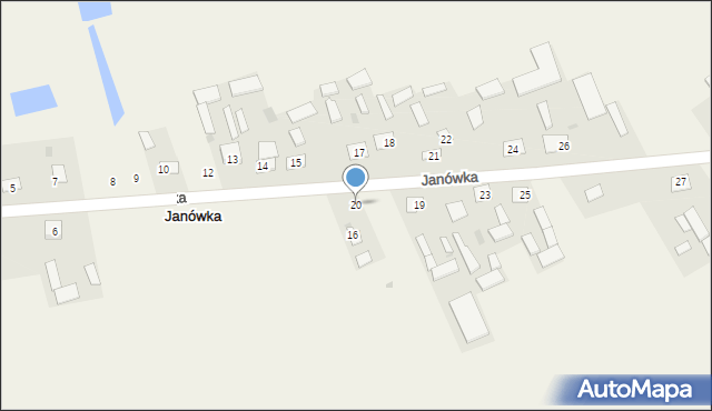 Janówka, Janówka, 20, mapa Janówka