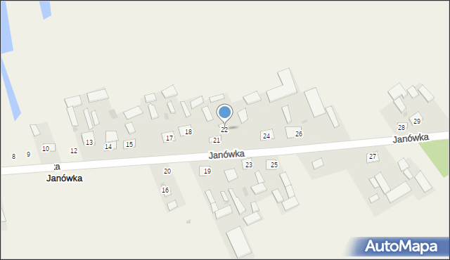 Janówka, Janówka, 22, mapa Janówka