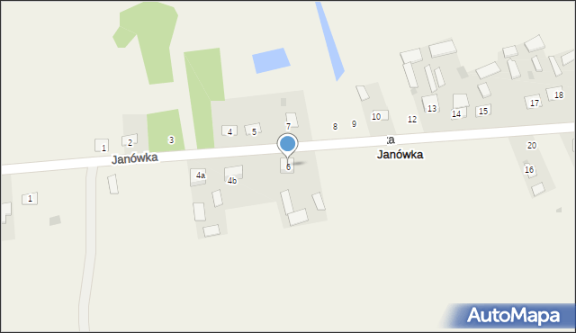 Janówka, Janówka, 6, mapa Janówka