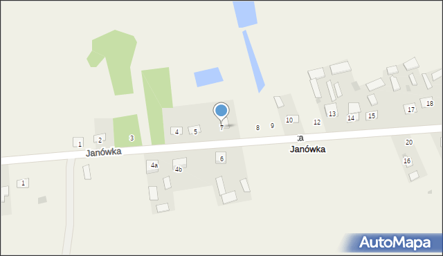 Janówka, Janówka, 7, mapa Janówka