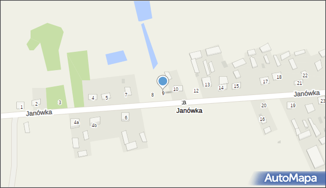 Janówka, Janówka, 9, mapa Janówka