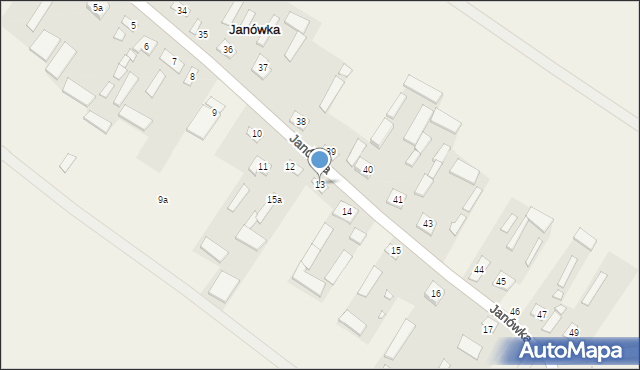 Janówka, Janówka, 13, mapa Janówka