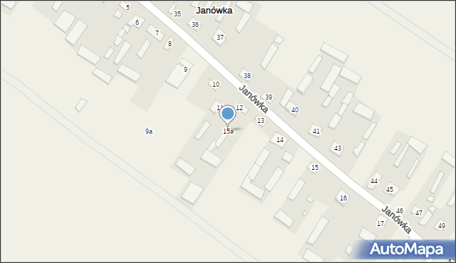 Janówka, Janówka, 15a, mapa Janówka