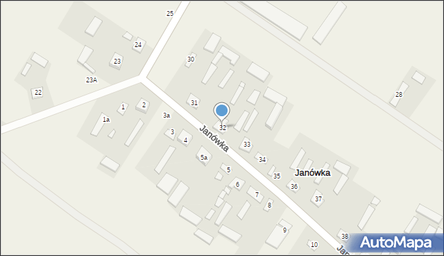 Janówka, Janówka, 32, mapa Janówka