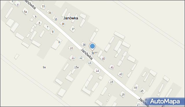 Janówka, Janówka, 39, mapa Janówka