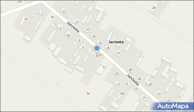 Janówka, Janówka, 8, mapa Janówka