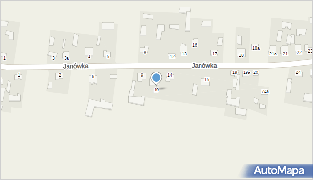 Janówka, Janówka, 10, mapa Janówka