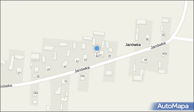 Janówka, Janówka, 34, mapa Janówka