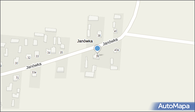 Janówka, Janówka, 39, mapa Janówka