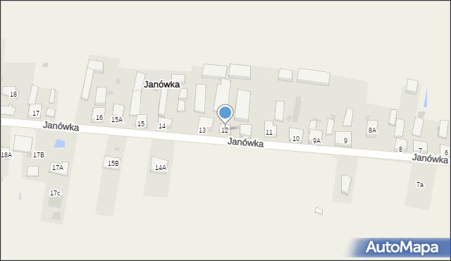 Janówka, Janówka, 12, mapa Janówka