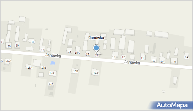 Janówka, Janówka, 14, mapa Janówka