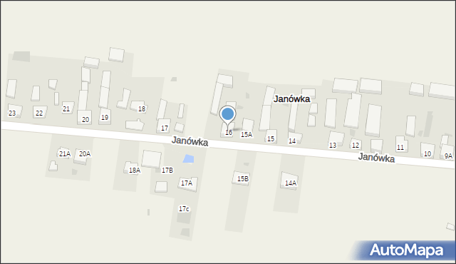 Janówka, Janówka, 16, mapa Janówka