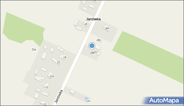 Janówka, Janówka, 19A, mapa Janówka