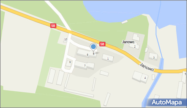 Janowo, Janowo, 6, mapa Janowo