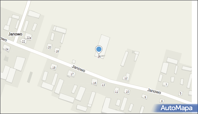 Janowo, Janowo, 15, mapa Janowo
