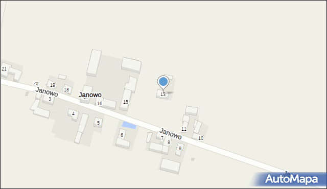 Janowo, Janowo, 13, mapa Janowo