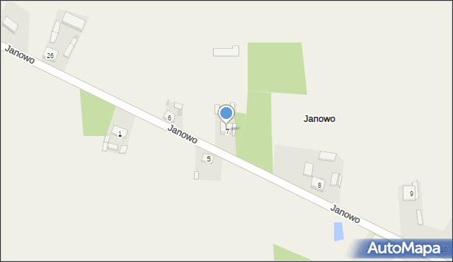 Janowo, Janowo, 7, mapa Janowo