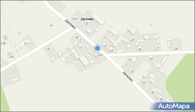 Janowo, Janowo, 1, mapa Janowo