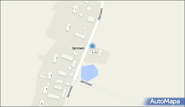 Janowo, Janowo, 7, mapa Janowo