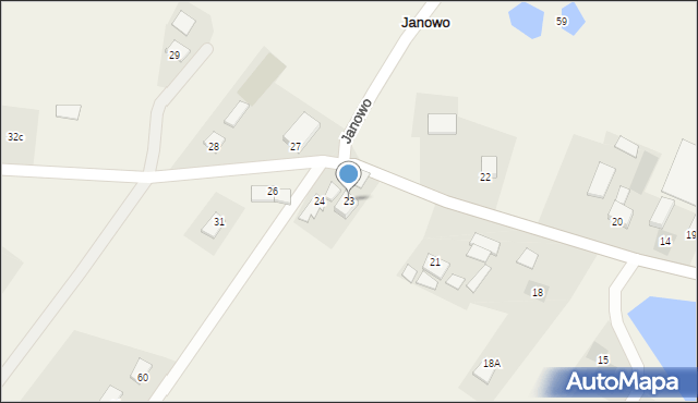 Janowo, Janowo, 23, mapa Janowo