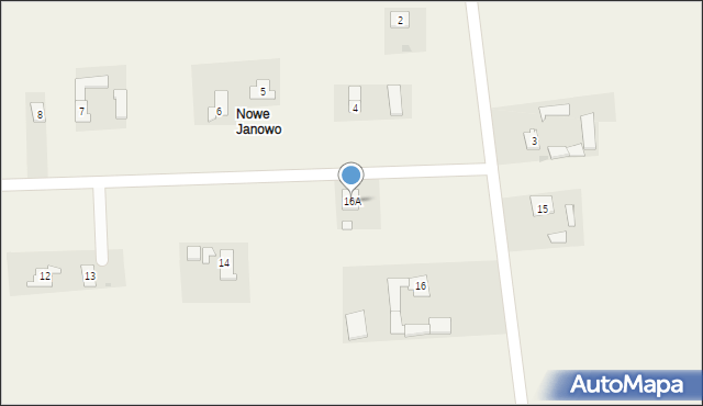 Janowo, Janowo, 16A, mapa Janowo