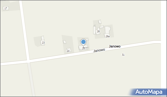 Janowo, Janowo, 25, mapa Janowo