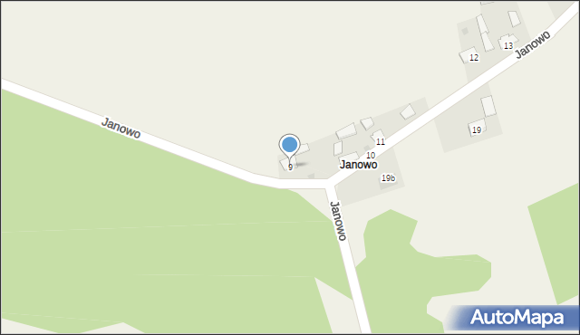 Janowo, Janowo, 9, mapa Janowo