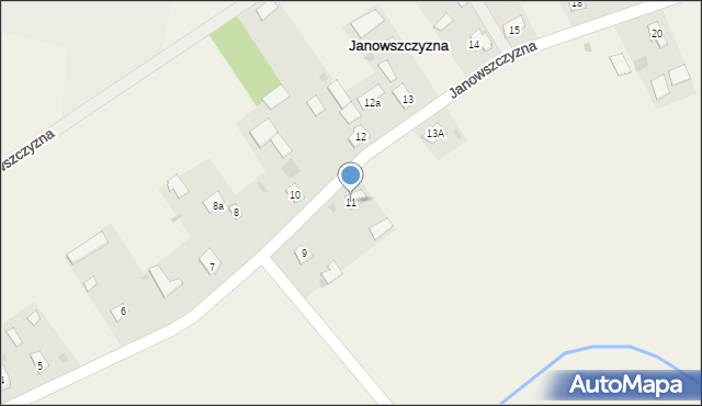 Janowszczyzna, Janowszczyzna, 11, mapa Janowszczyzna