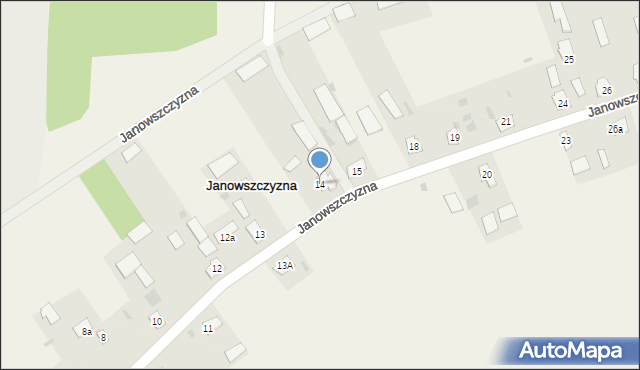 Janowszczyzna, Janowszczyzna, 14, mapa Janowszczyzna