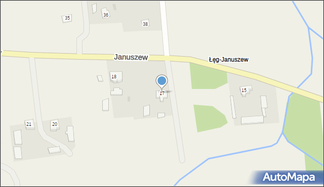 Januszew, Januszew, 17, mapa Januszew