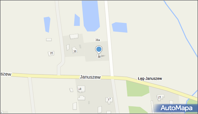 Januszew, Januszew, 38, mapa Januszew