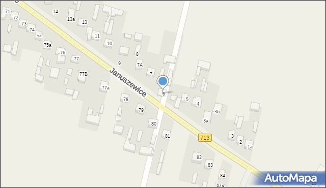 Januszewice, Januszewice, 6, mapa Januszewice