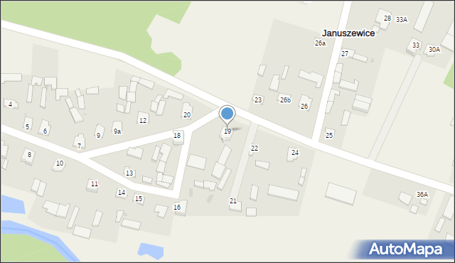 Januszewice, Januszewice, 19, mapa Januszewice