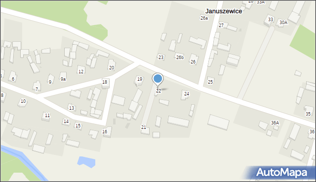 Januszewice, Januszewice, 22, mapa Januszewice