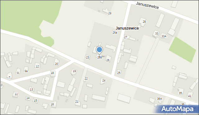 Januszewice, Januszewice, 26b, mapa Januszewice