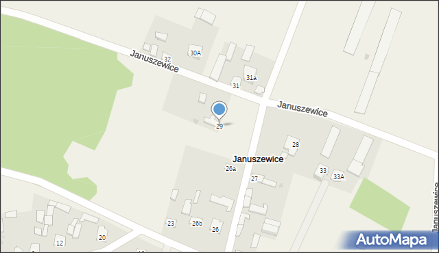 Januszewice, Januszewice, 29, mapa Januszewice