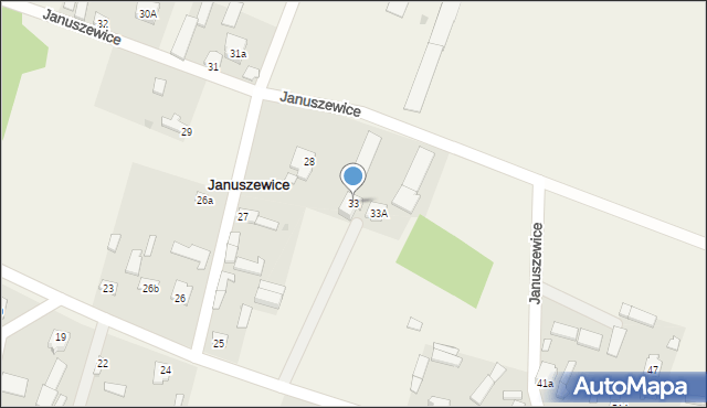 Januszewice, Januszewice, 33, mapa Januszewice