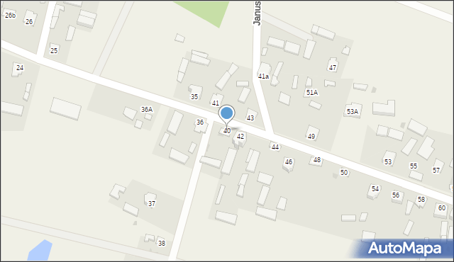 Januszewice, Januszewice, 40, mapa Januszewice