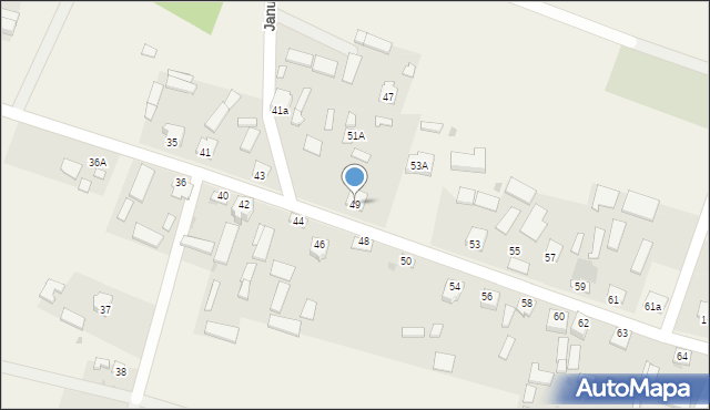 Januszewice, Januszewice, 49, mapa Januszewice