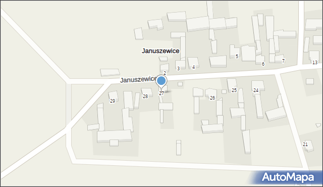 Januszewice, Januszewice, 27, mapa Januszewice