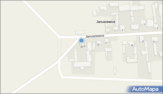 Januszewice, Januszewice, 29, mapa Januszewice