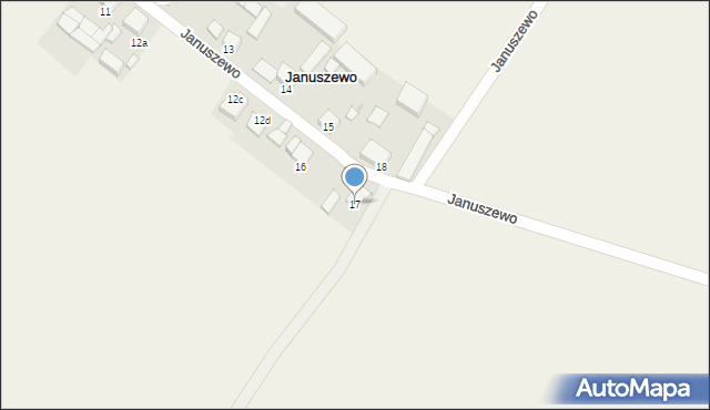 Januszewo, Januszewo, 17, mapa Januszewo