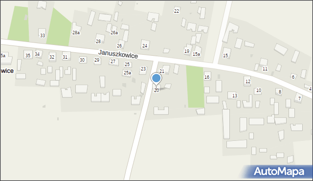 Januszkowice, Januszkowice, 20, mapa Januszkowice