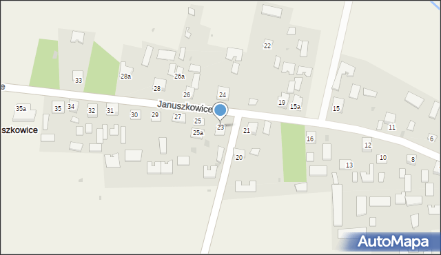 Januszkowice, Januszkowice, 23, mapa Januszkowice