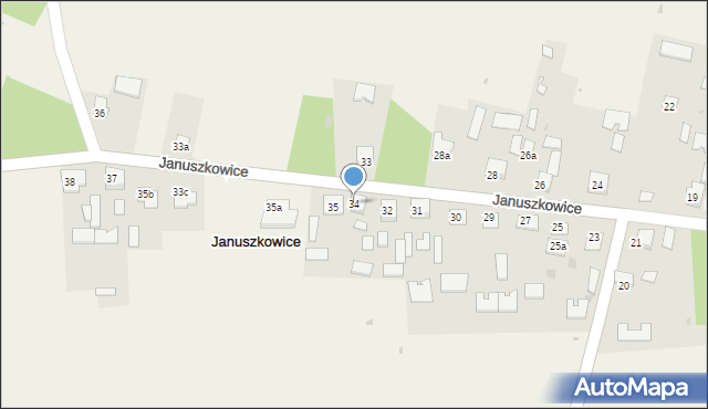 Januszkowice, Januszkowice, 34, mapa Januszkowice