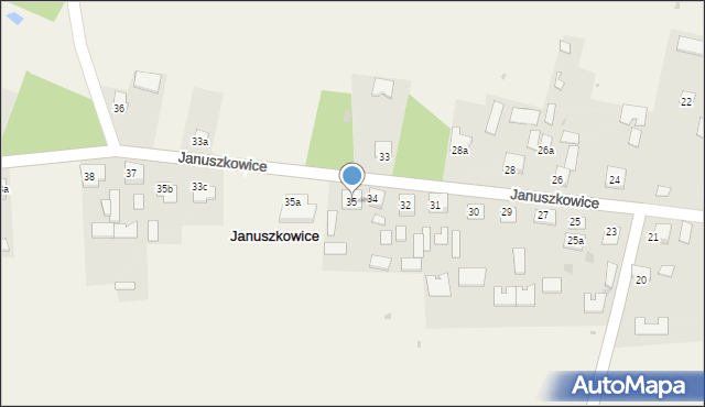 Januszkowice, Januszkowice, 35, mapa Januszkowice