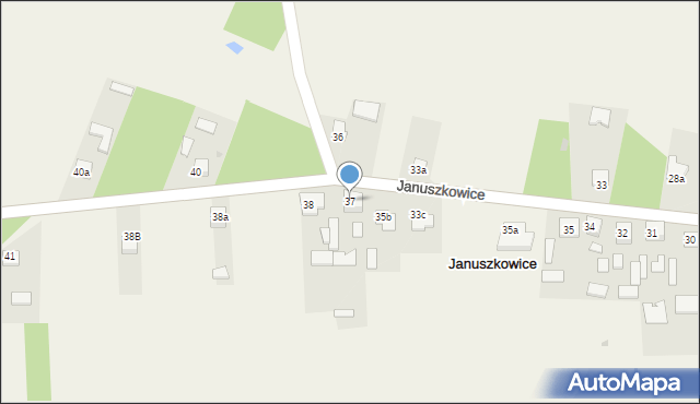 Januszkowice, Januszkowice, 37, mapa Januszkowice