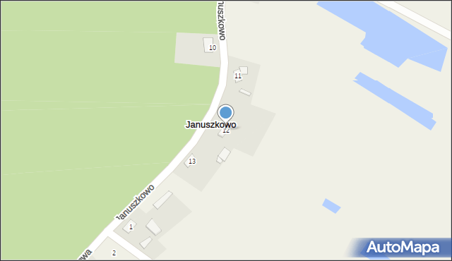 Januszkowo, Januszkowo, 12, mapa Januszkowo