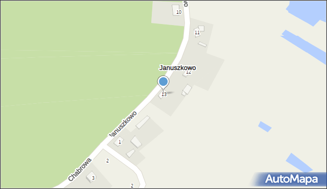 Januszkowo, Januszkowo, 13, mapa Januszkowo